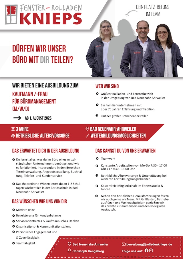 Stellenausschreibung Buromanagement2026